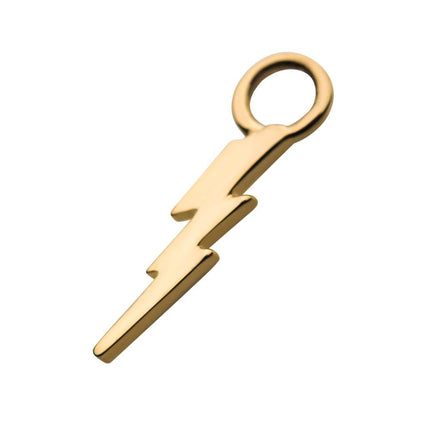 Invictus 14kt Yellow Gold Lightning Bolt Charm