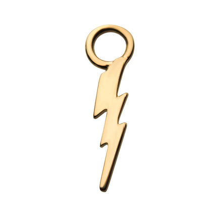 Invictus 14Kt Yellow Gold Lightning Bolt Charm