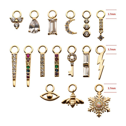 Invictus 14Kt Yellow Gold Lightning Bolt Charm