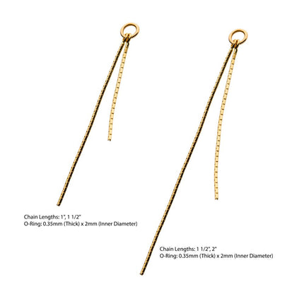 Invictus 14Kt Yellow Gold with Two Woven Box Chains Charm