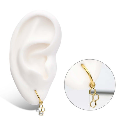 Invictus 14Kt Yellow Gold Honeycomb Charm