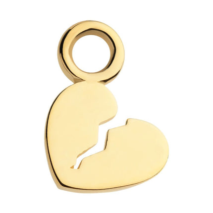 Invictus 14Kt Yellow Gold Broken Heart Charm