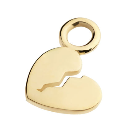 Invictus 14Kt Yellow Gold Broken Heart Charm