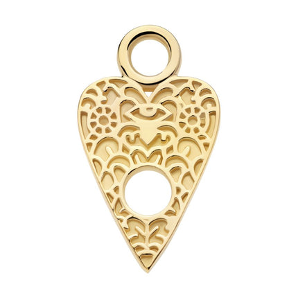 Invictus 14Kt Yellow Gold Planchette with Hole Charm