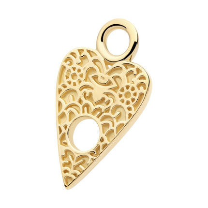 Invictus 14Kt Yellow Gold Planchette with Hole Charm