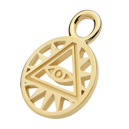 Invictus 14Kt Yellow Gold All Seeing Eye Charm