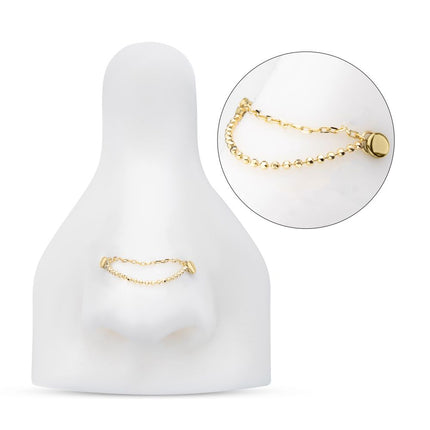Invictus 14Kt Yellow Gold 2-Tier Bead and Link Chain with Rings