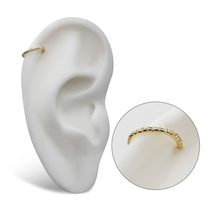 Invictus 14Kt Gold Eternity Side Facing Hinged Segment Clicker with Prong Set 0.9mm Round Lab-Grown Diamonds
