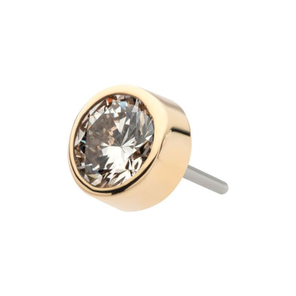 Invictus 14Kt Gold Threadless Top with Bezel Set Round Lab-Grown Diamond