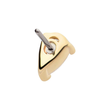 Invictus 14Kt Yellow Gold 3 Prong Setting Pear Clear Lab-Grown Diamond Threadless Top