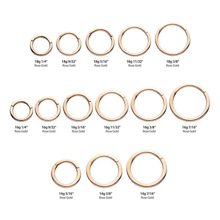Invictus 14Kt Rose Gold Basic Hinged Segment Clicker