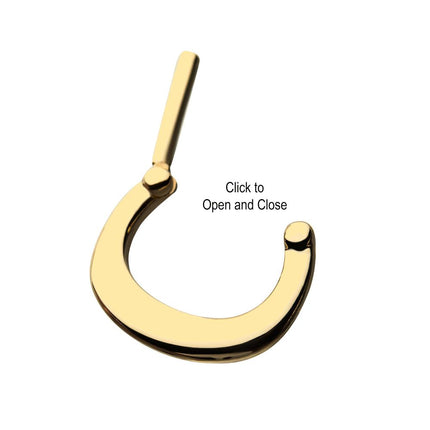 Invictus 14kt Yellow Gold Septum Clicker