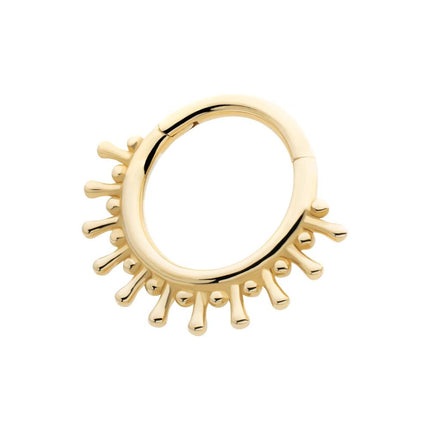 Invictus 14Kt Yellow Gold 11-Spike Edge Hinged Segment Clicker