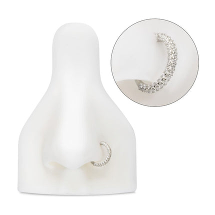 Invictus 14Kt Gold 3 Row Prong Set Gem Hinged Segment Clicker