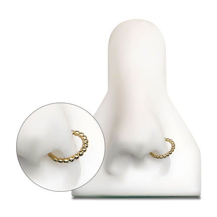 Invictus 14Kt Yellow Gold with Beaded Edge Side Facing Hinged Segment Clicker