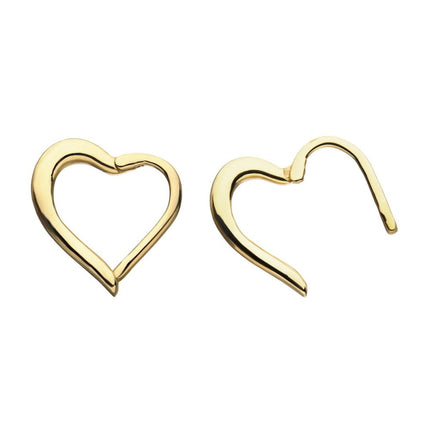 Invictus 14kt Gold Right Heart Shape Front Facing Hinged Segment Ring