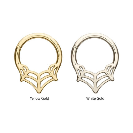 Invictus 14Kt Gold Spiderweb Front Facing Hinged Segment Clicker