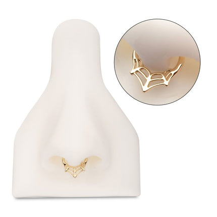 Invictus 14Kt Gold Spiderweb Front Facing Hinged Segment Clicker