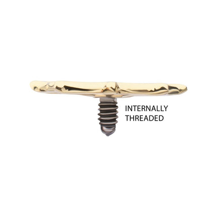 Invictus 14Kt Yellow Gold Internally Threaded Spiderweb Top Dermal