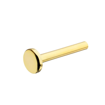 Invictus 14Kt Yellow Gold M0.8 Internally Threaded 3mm Labret Base