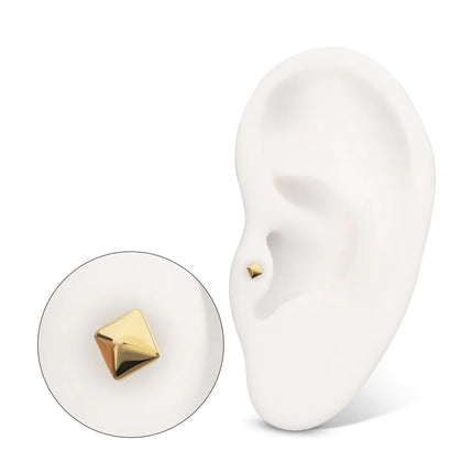 Invictus 14Kt Yellow Gold M0.8 Internally Threaded Pyramid Top