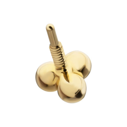 Invictus 14Kt Yellow Gold M0.8 Internally Threaded Trinity Ball Top