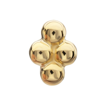 Invictus 14Kt Yellow Gold M0.8 Internally Threaded 4-Bead Top