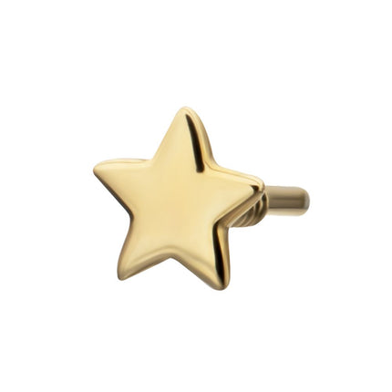 Invictus 14Kt Yellow Gold M0.8 Internally Threaded Star Top