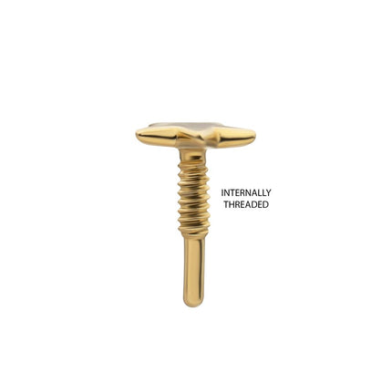 Invictus 14Kt Yellow Gold M0.8 Internally Threaded Star Top