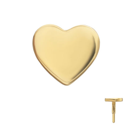 Invictus 14Kt Yellow Gold M0.8 Internally Threaded Heart Top