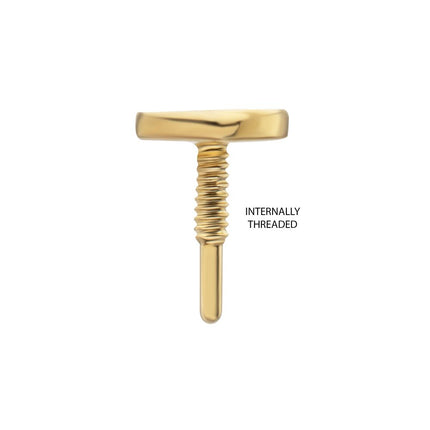 Invictus 14Kt Yellow Gold M0.8 Internally Threaded Heart Top