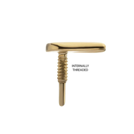 Invictus 14Kt Yellow Gold M0.8 Internally Threaded Crescent Moon Top