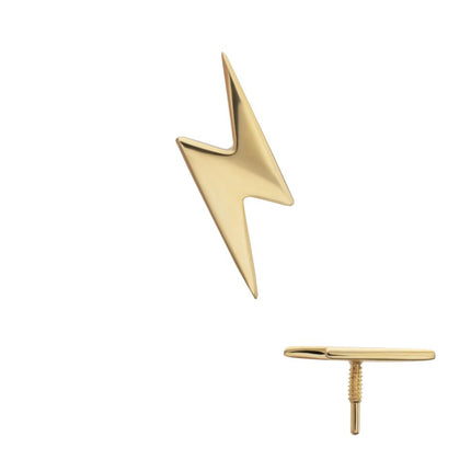 Invictus 14Kt Yellow Gold M0.8 Internally Threaded Lightning Bolt Top