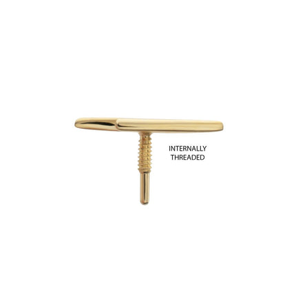 Invictus 14Kt Yellow Gold M0.8 Internally Threaded Lightning Bolt Top