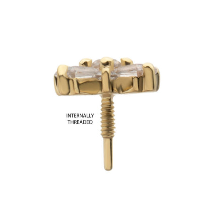 Invictus 14Kt Yellow Gold M0.8 Internally Threaded Celestial Cluster Top