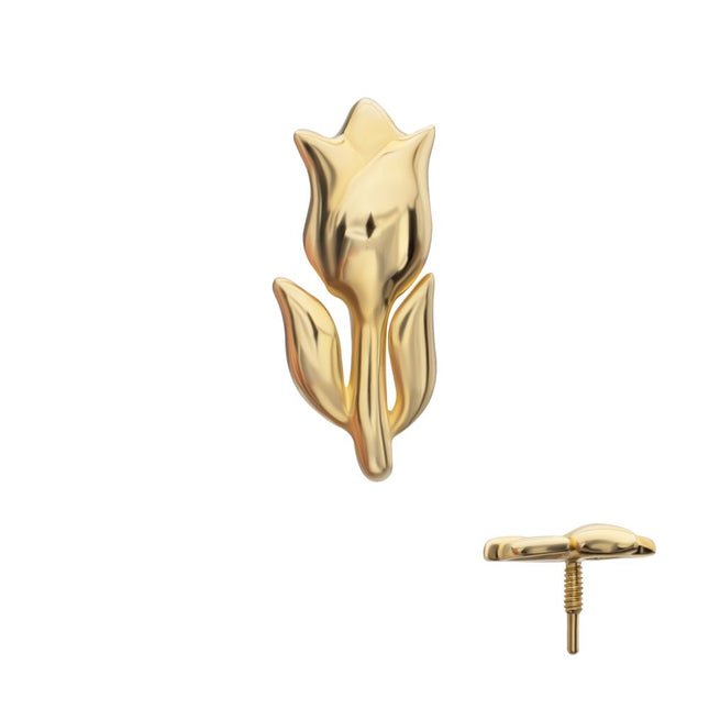Invictus 14Kt Yellow Gold M0.8 Internally Threaded Tulip Flower Top