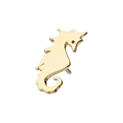 Invictus 14Kt Yellow Gold Threadless Seahorse Top