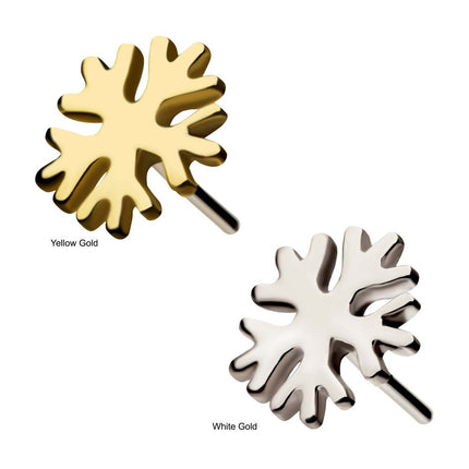 Invictus 14Kt Gold Threadless with Snowflake Top