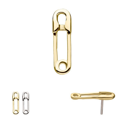 Invictus 14Kt Gold Threadless Safety Pin Top