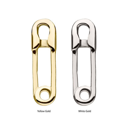Invictus 14kt Yellow Gold Threadless 4mm Bezel Set White Synthetic Opal Top