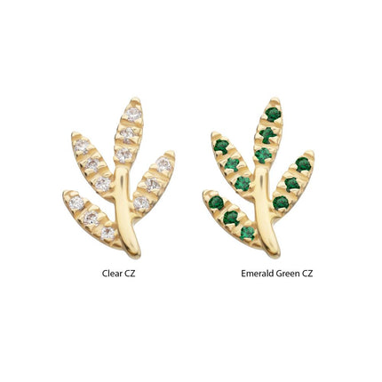 Invictus 14Kt Yellow Gold Threadless "Golden Flora" Paved Gem Top