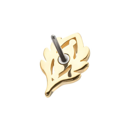 Invictus 14KT Yellow Gold Threadless Low Profile 4-Prong Marquise Gem "Emerald Vine" Top