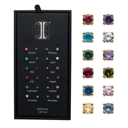 Invictus 14Kt Gold Threadless with Prong Set Birthstone Top
