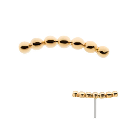 Invictus 14Kt Yellow Gold Threadless with Beaded Cluster Top