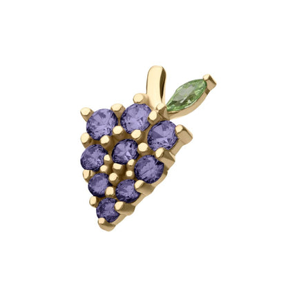 Invictus 14Kt Yellow Gold Threadless Grape Cluster Top