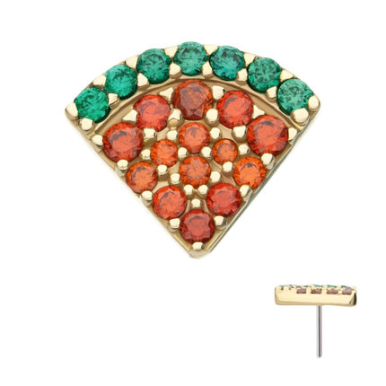 Invictus 14Kt Yellow Gold Threadless Watermelon Slice Top
