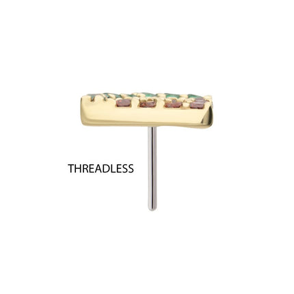 Invictus 14Kt Yellow Gold Threadless Watermelon Slice Top