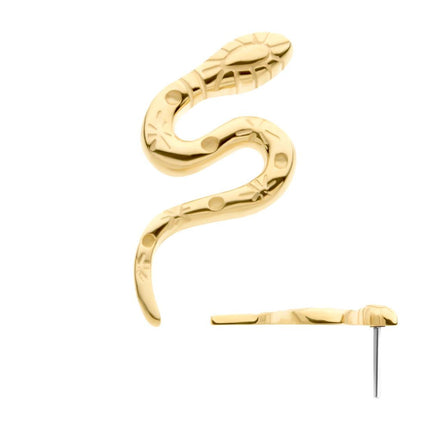 Invictus 14Kt Yellow Gold Threadless Snake Top