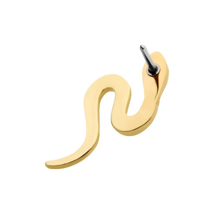 Invictus 14Kt Yellow Gold Threadless Snake Top