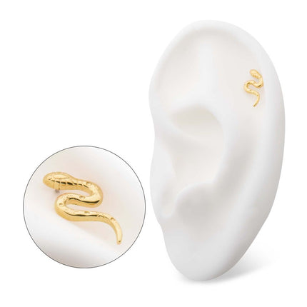 Invictus 14Kt Yellow Gold Threadless Snake Top